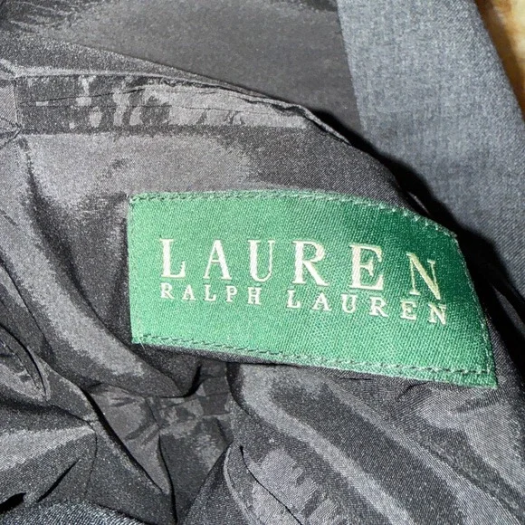 Lauren Ralph Lauren Mens Two Button Sport Coat Charcoal Gray Single Breasted 42R